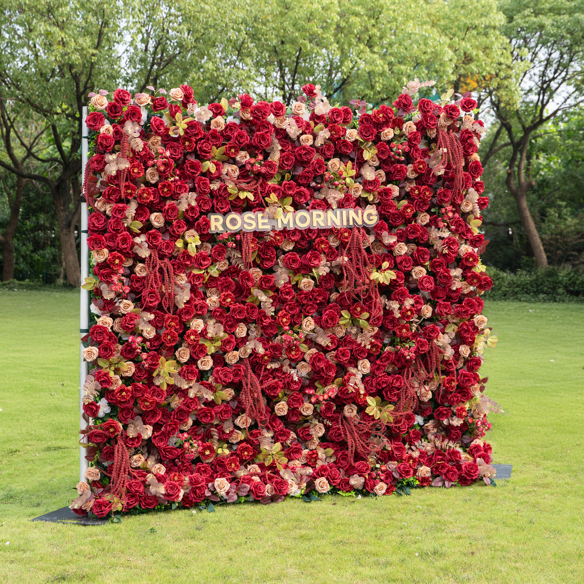 litchi：5D Fabric Artificial zip up curtain flower wall + Free Flower Stand(Ready to ship-Only USA) Free Shipping