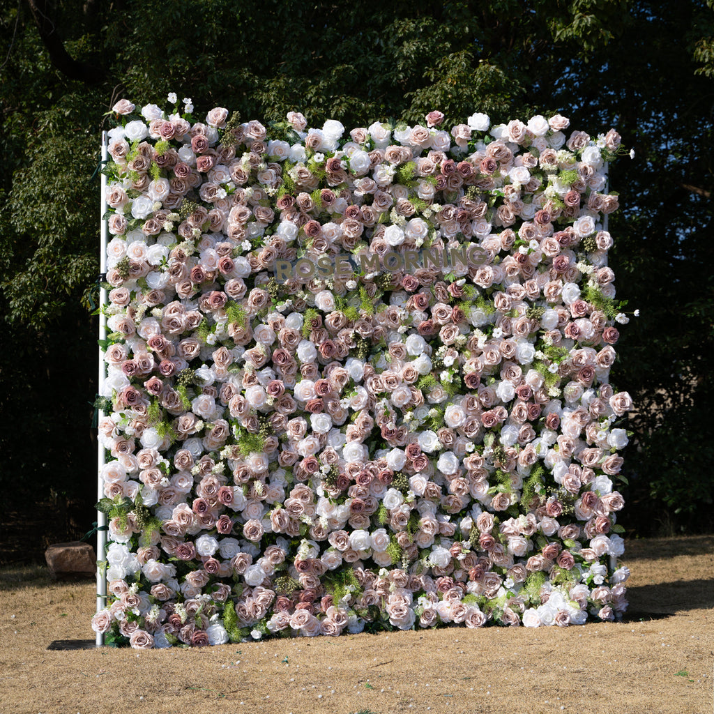 Loredana：5D Fabric Artificial rolling up curtain flower wall Free Shipping