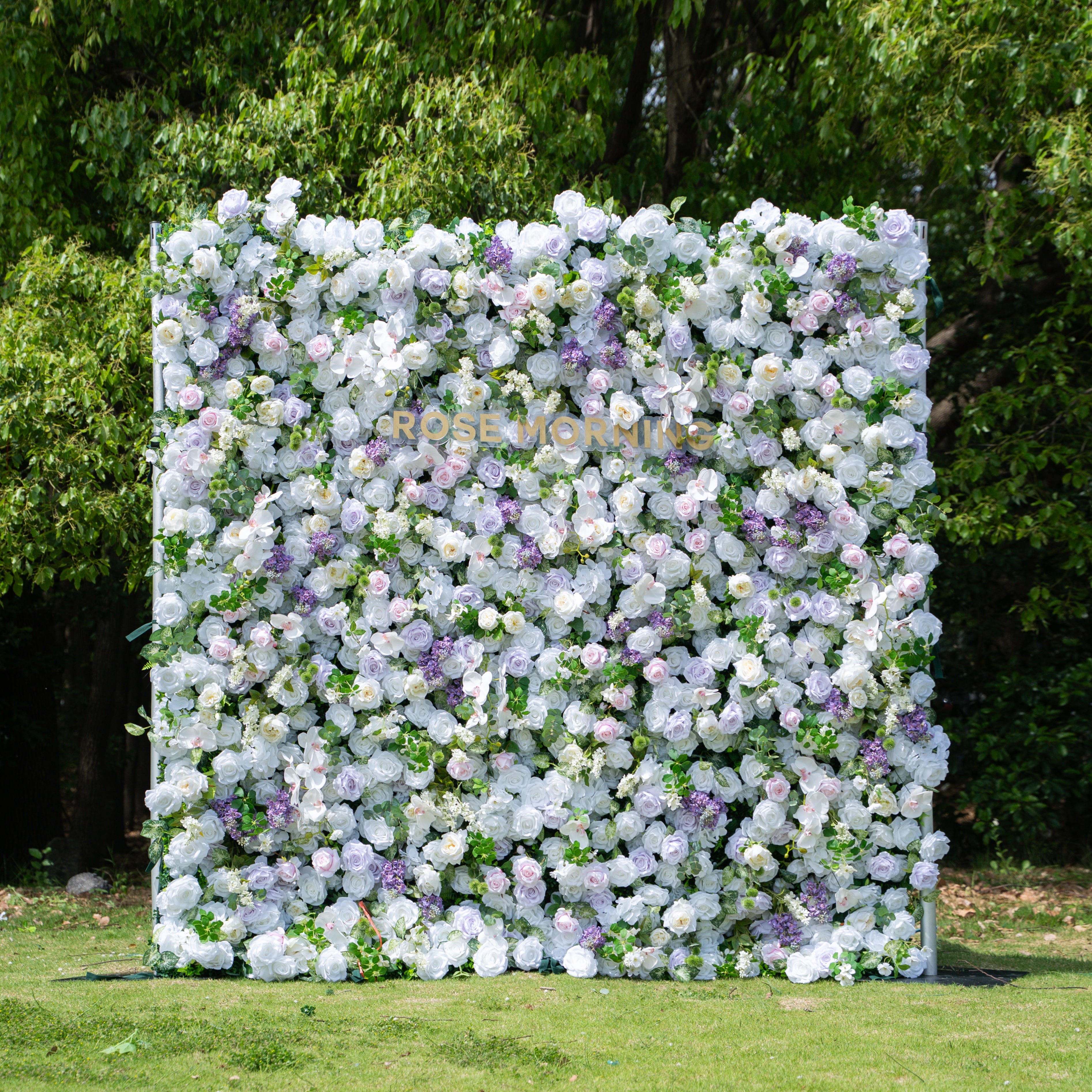 Lori：5D Fabric Artificial zip up curtain flower wall 8ft*8ft(In US Stock) Free Shipping