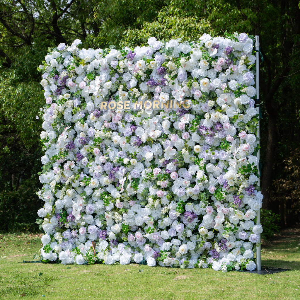 Lori：5D Fabric Artificial zip up curtain flower wall 8ft*8ft(In US Stock) Free Shipping