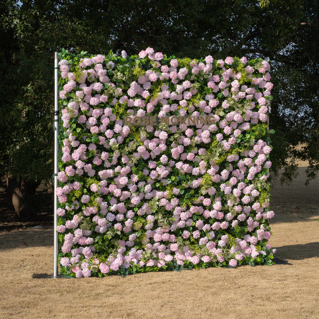 Magica：2026 New Launch-Sun-Activated Color-Changing Rose Flower Wall Backdrop (8×8) — One Wall, Two Looks: White Indoors → Blush Pink in Sunlight Free Shipping