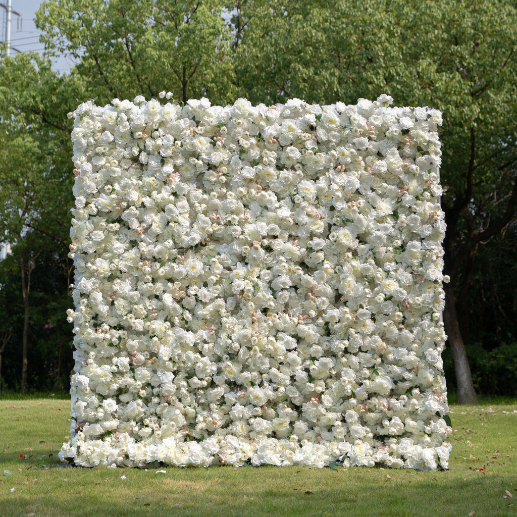 Marainne：5D Fabric Artificial rolling up curtain flower wall Free Shipping
