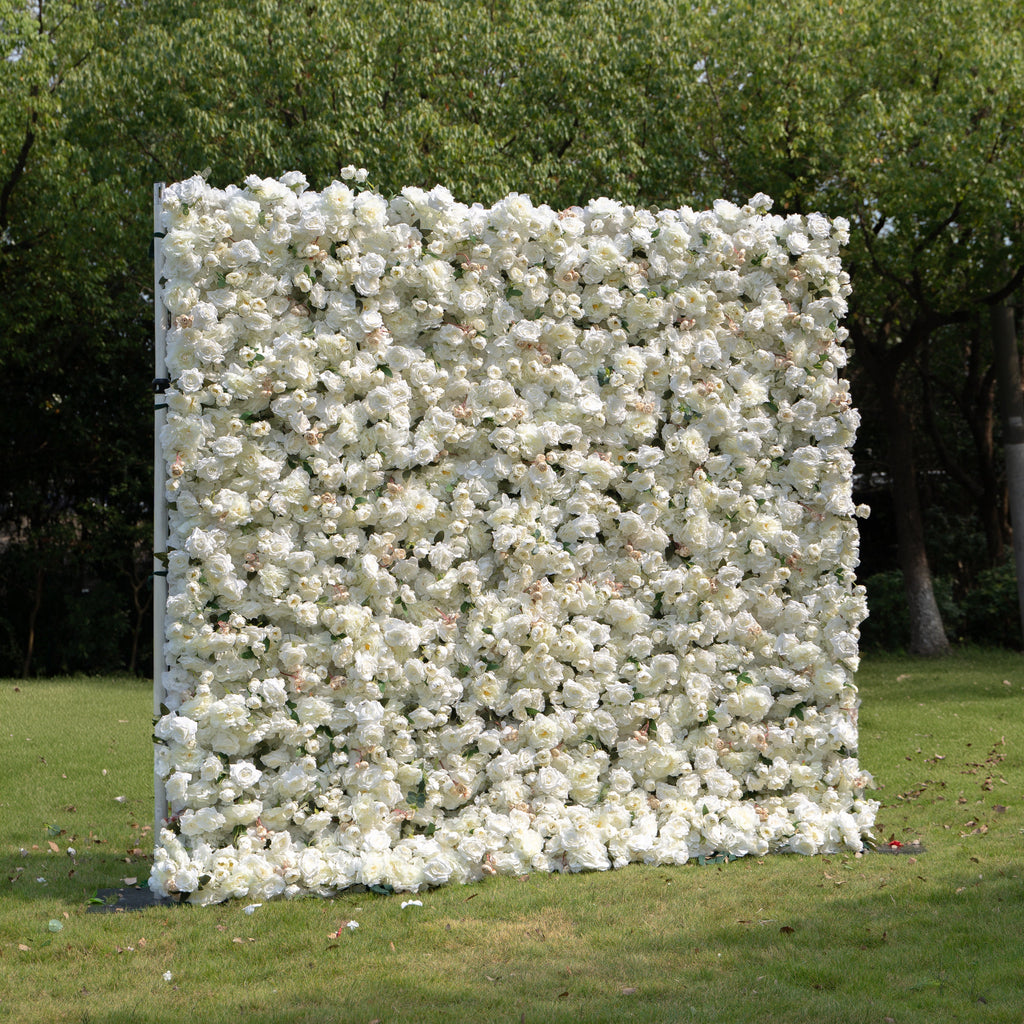 Marainne：5D Fabric Artificial rolling up curtain flower wall Free Shipping