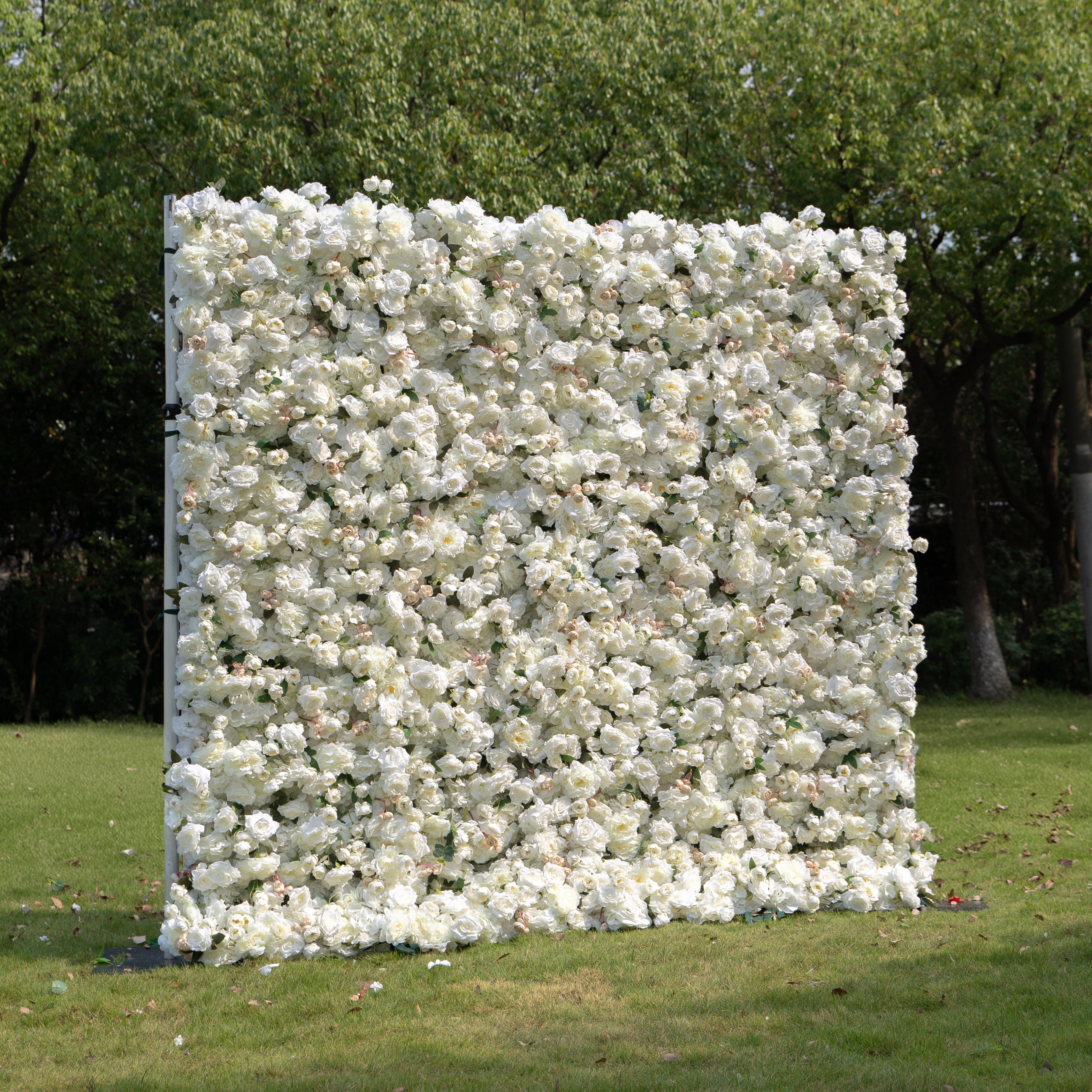 Marainne：5D Fabric Artificial rolling up curtain flower wall Free Shipping