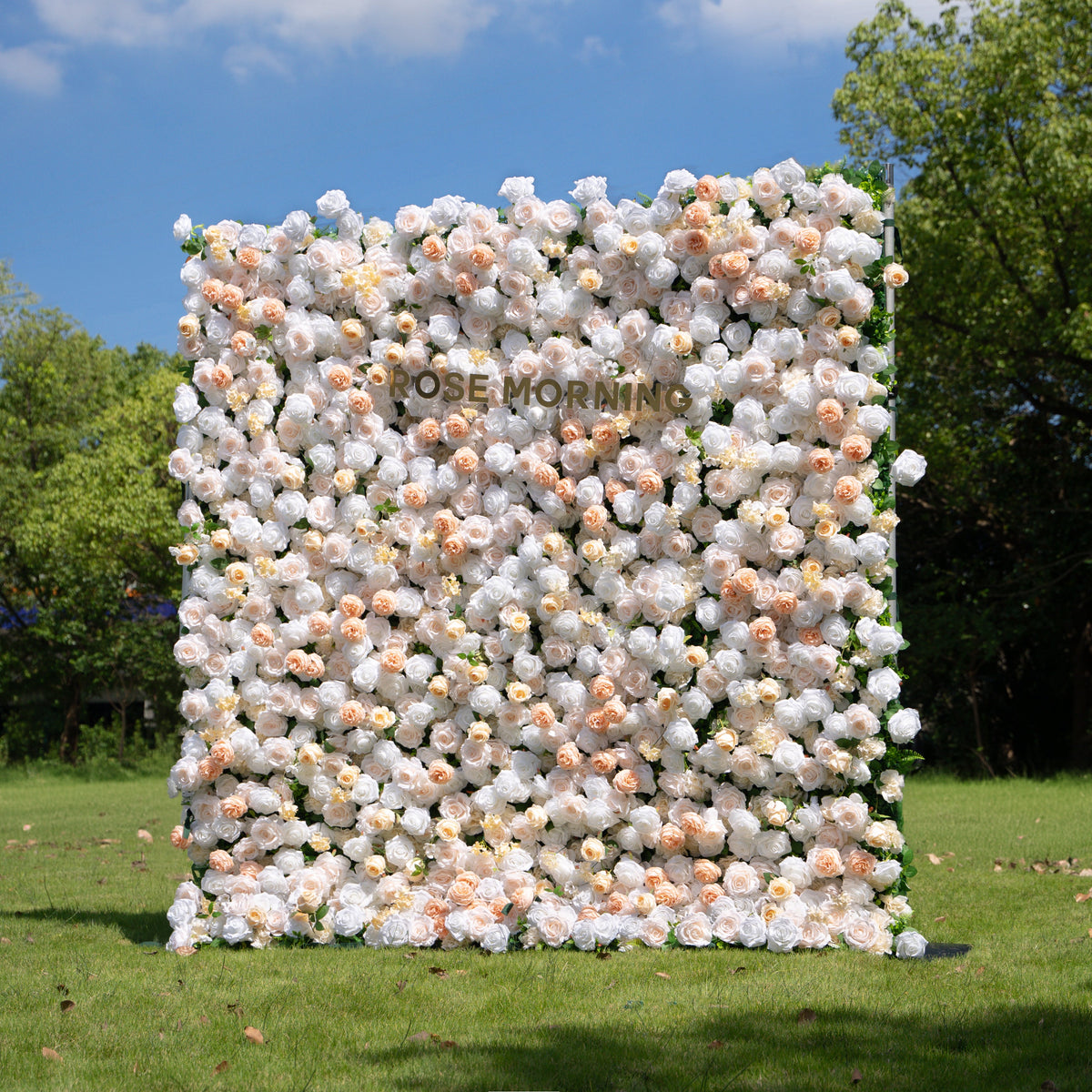 Marissa：3D Fabric Artificial rolling up curtain flower wall Free Shipping