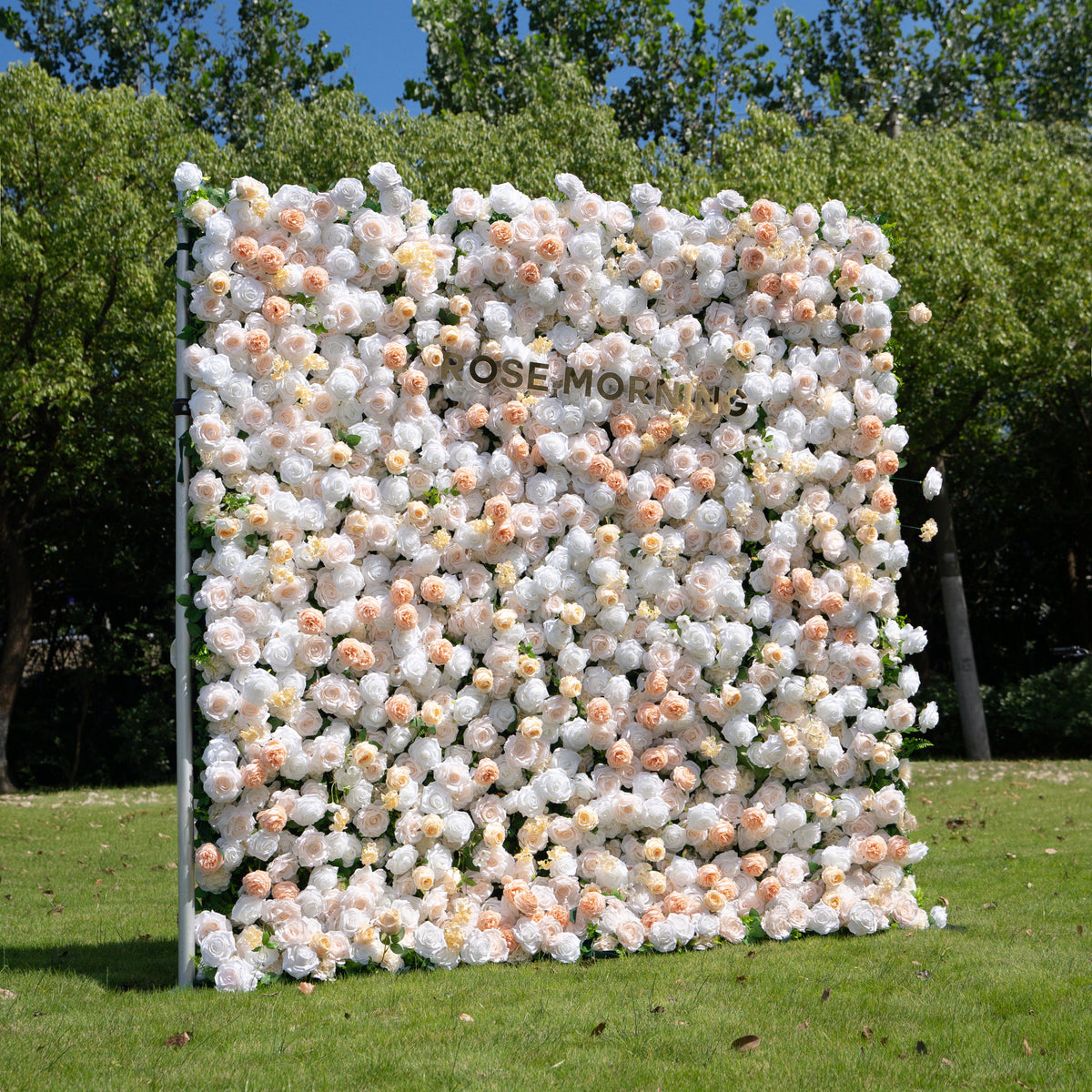 Marissa：3D Fabric Artificial rolling up curtain flower wall Free Shipping