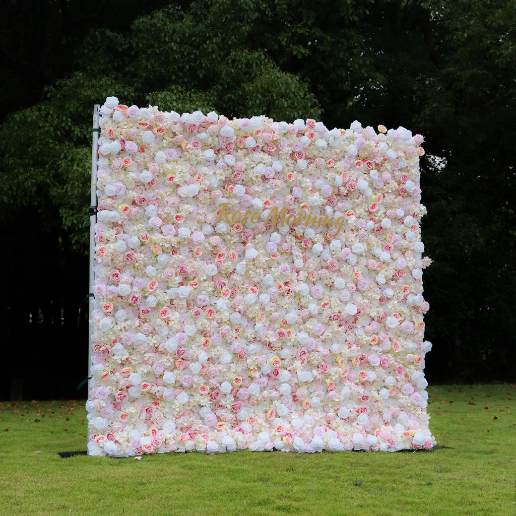 Rose Morning¡°The flower walls are made of artificial flowers in various colors, layered at different levels to create a lush, elegant and natural look. The exclusive zipper design and roll-up design make it easy to install and remove.¡±