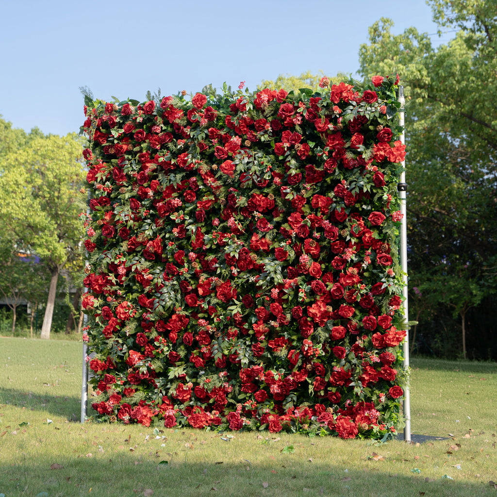 Luisa: 3D Fabric Backdrop Artificial rolling up flower wall Free Shipping