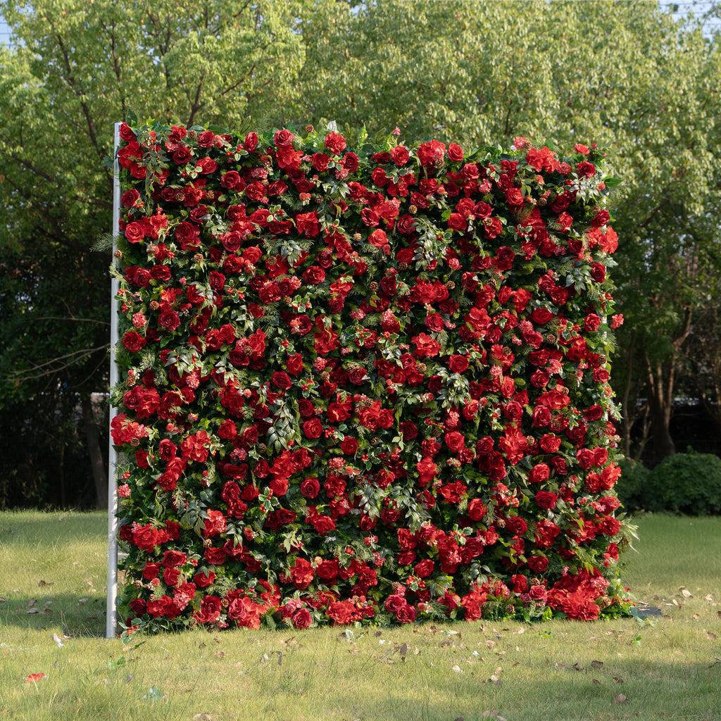 Luisa: 3D Fabric Backdrop Artificial rolling up flower wall Free Shipping