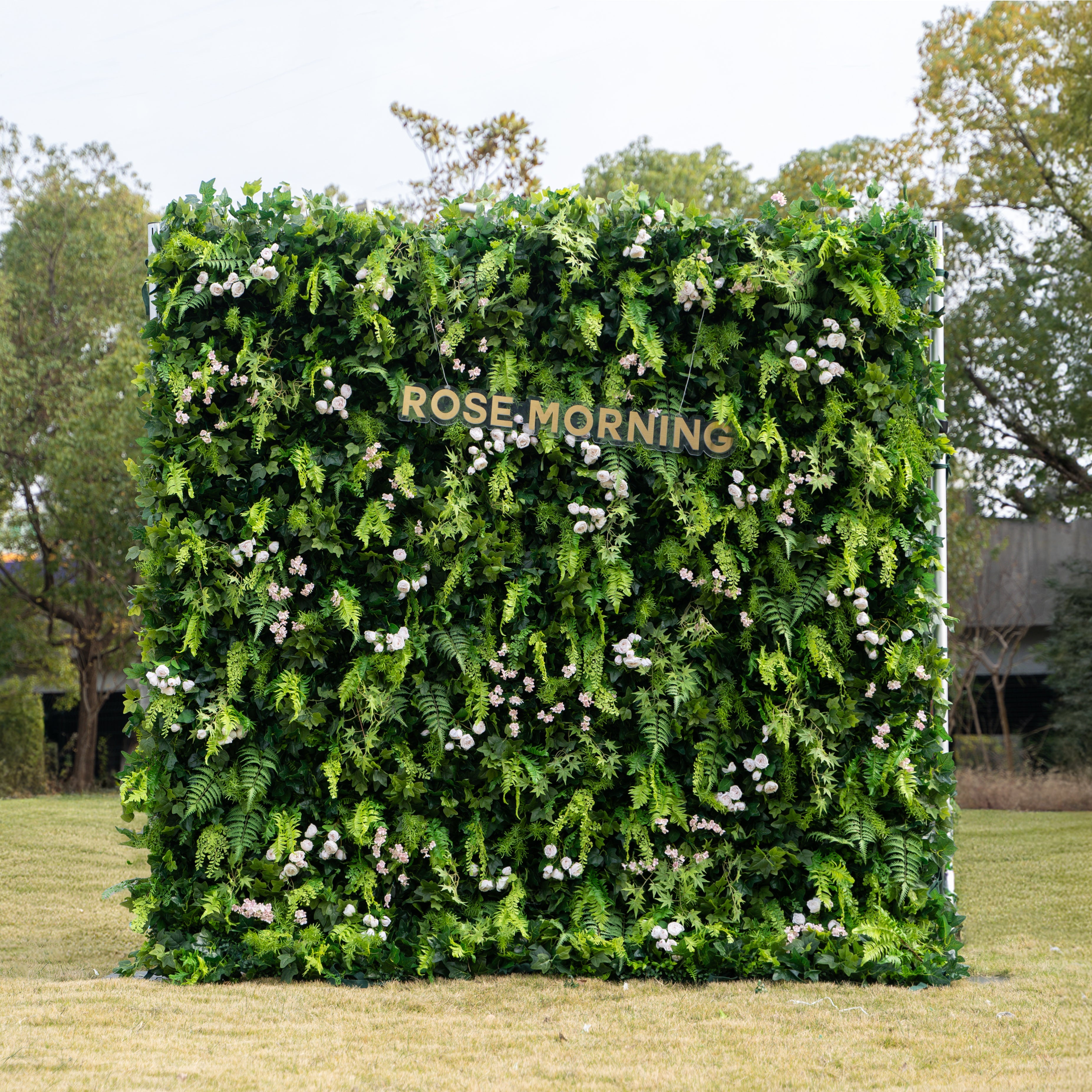 Mikia：4D Fabric Artificial rolling up curtain flower wall Free Shipping