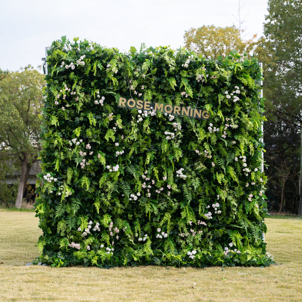 Mikia：4D Fabric Artificial rolling up curtain flower wall Free Shipping