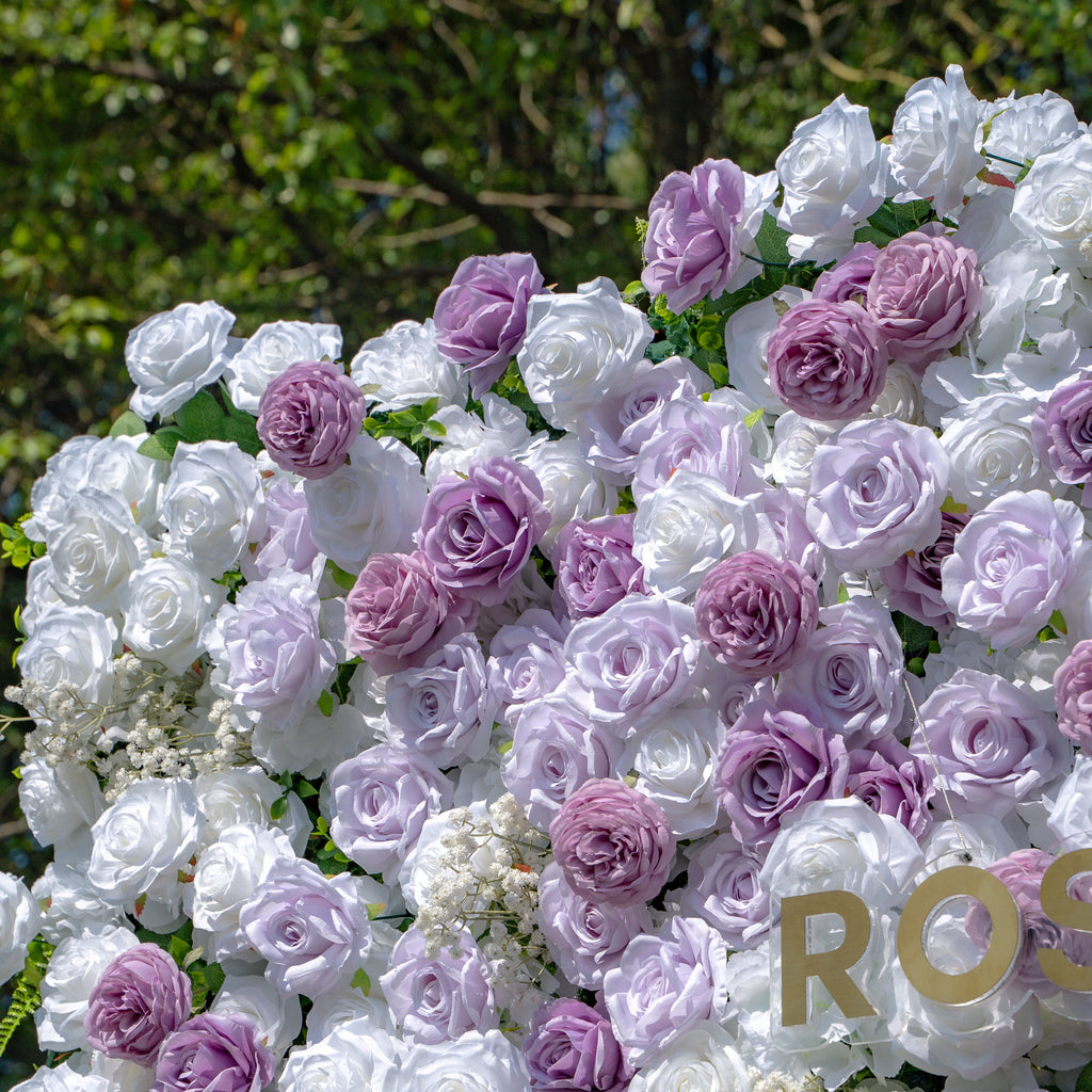 Millie：3D Fabric Artificial rolling up curtain flower wall Free Shipping