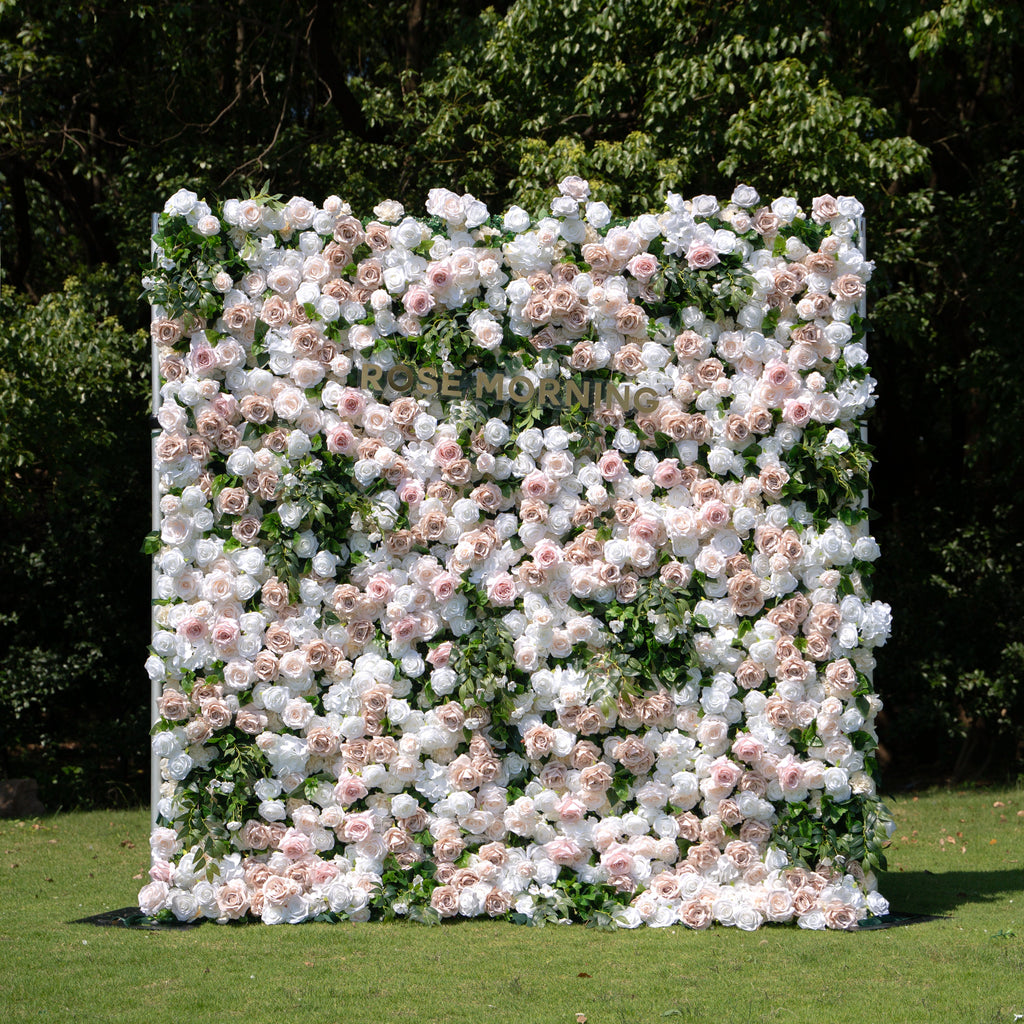 Milo：3D Fabric Artificial rolling up curtain flower wall Free Shipping