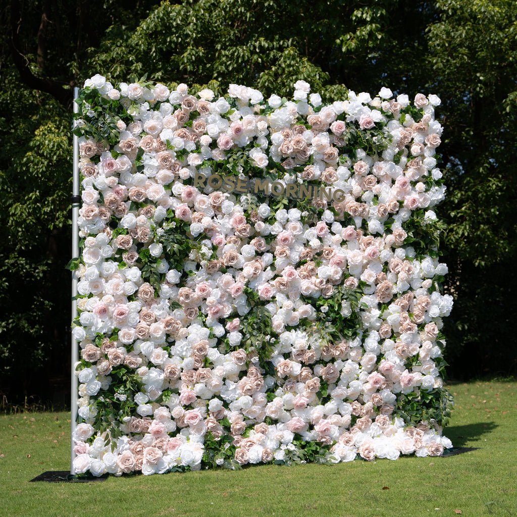 Milo：3D Fabric Artificial rolling up curtain flower wall Free Shipping