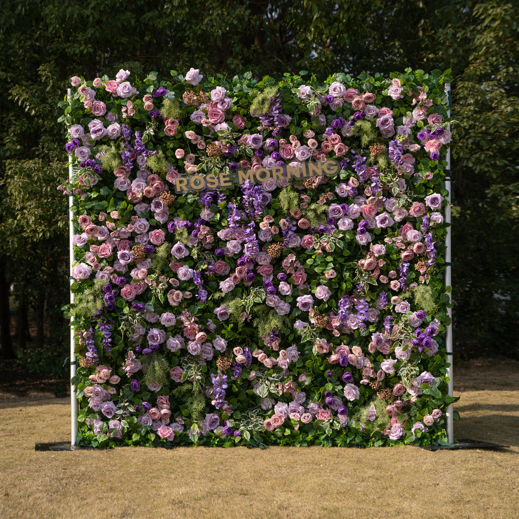 Morado：3D Fabric Artificial rolling up curtain flower wall Free Shipping