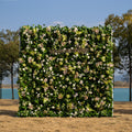 Nives：4D Fabric Artificial rolling up curtain flower wall Free Shipping