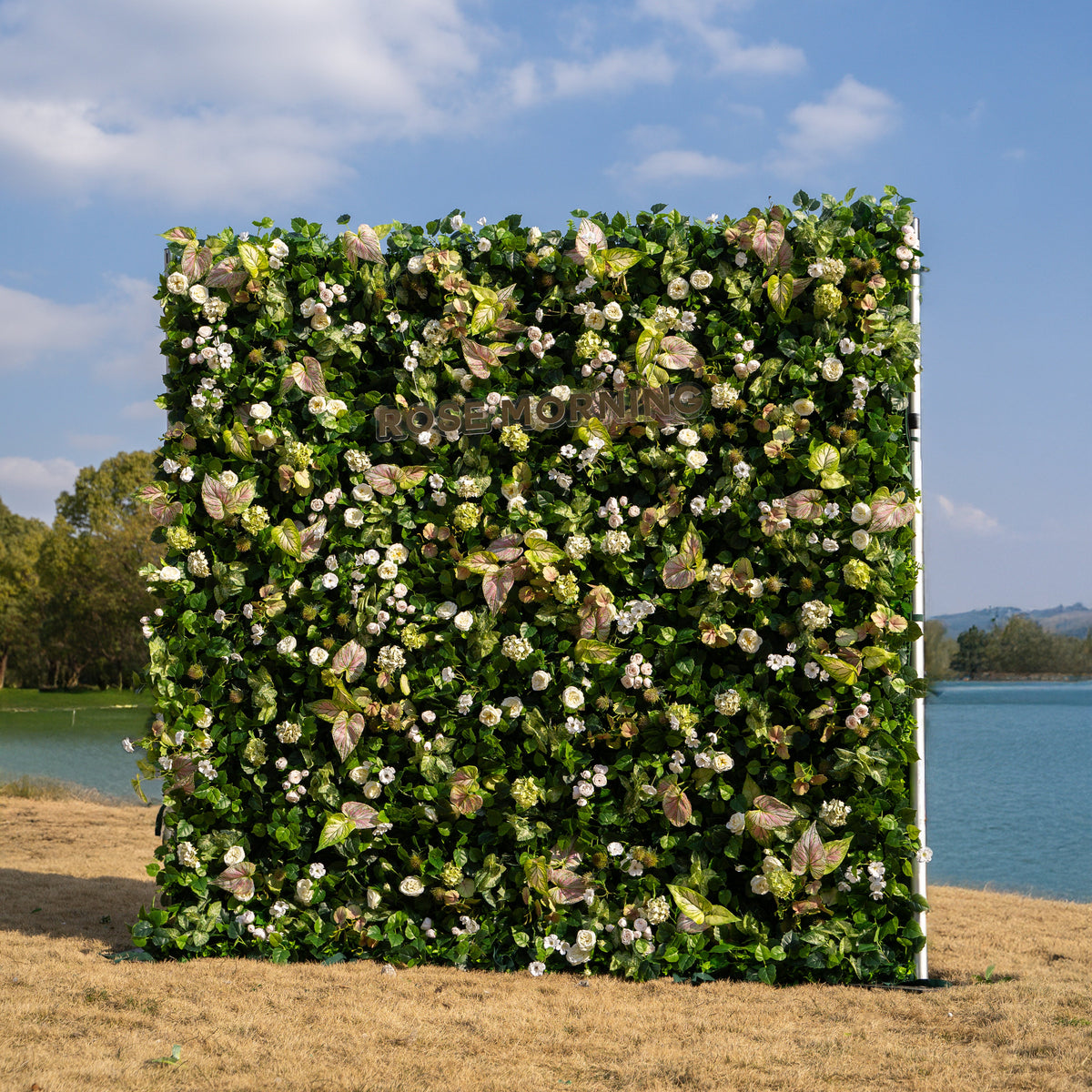 Nives：4D Fabric Artificial rolling up curtain flower wall Free Shipping