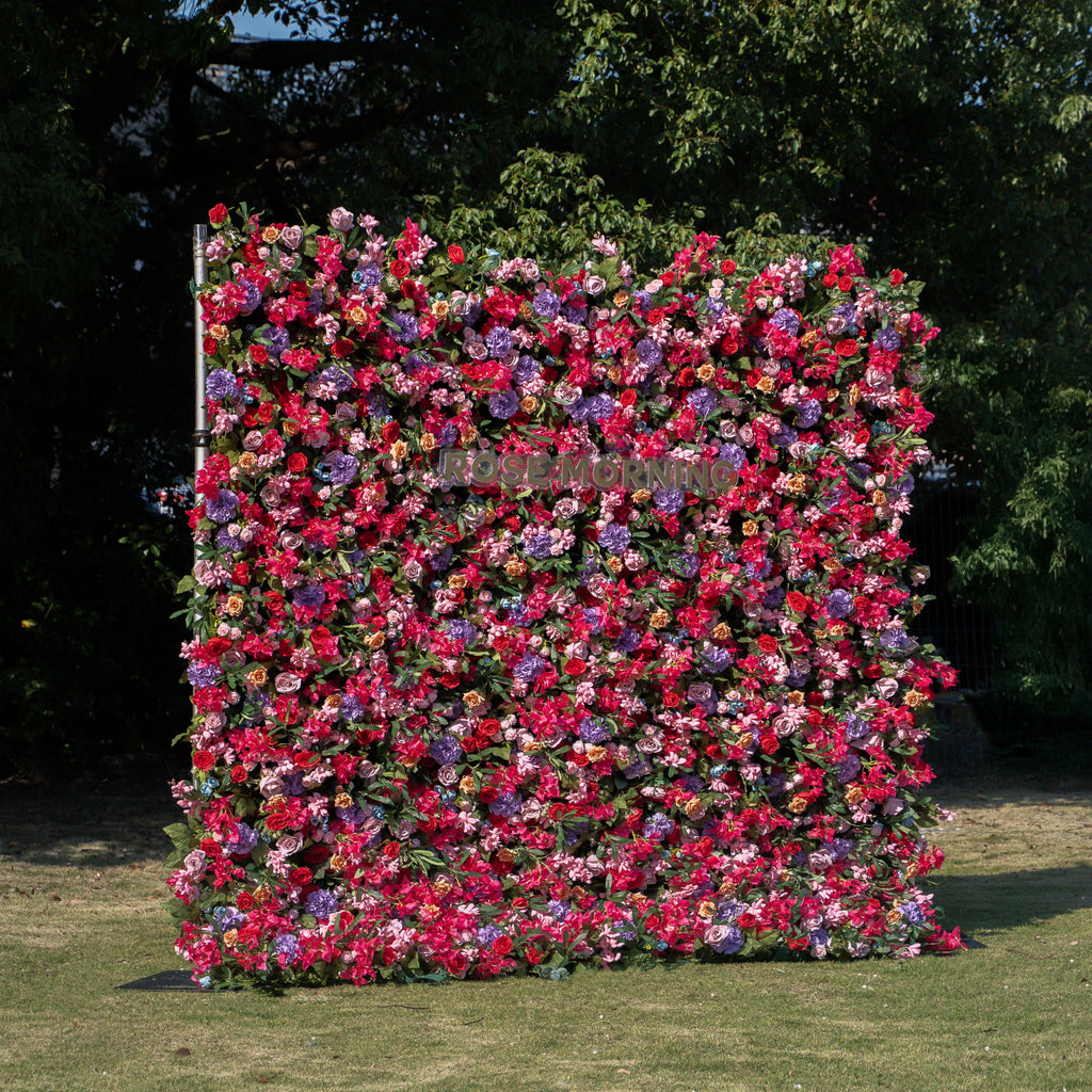 NooZay：7D 2023 Fabric Artificial rolling up curtain flower wall Free Shipping