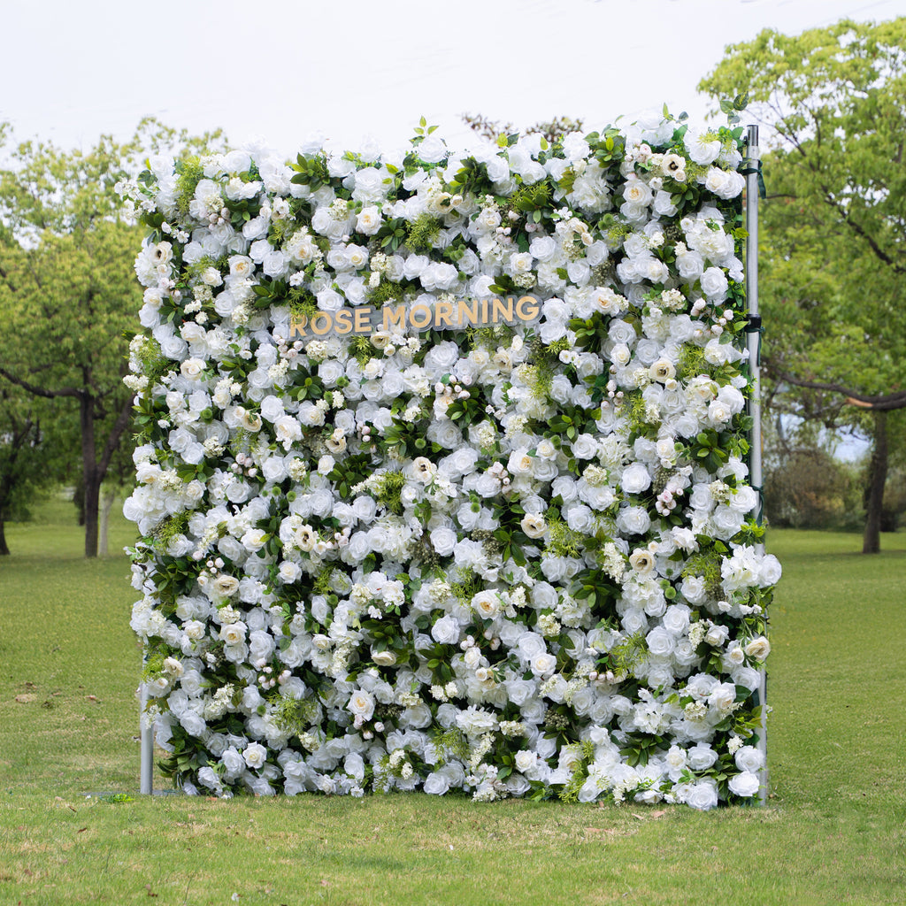 Olisa：5D Fabric Artificial rolling up curtain flower wall Free Shipping