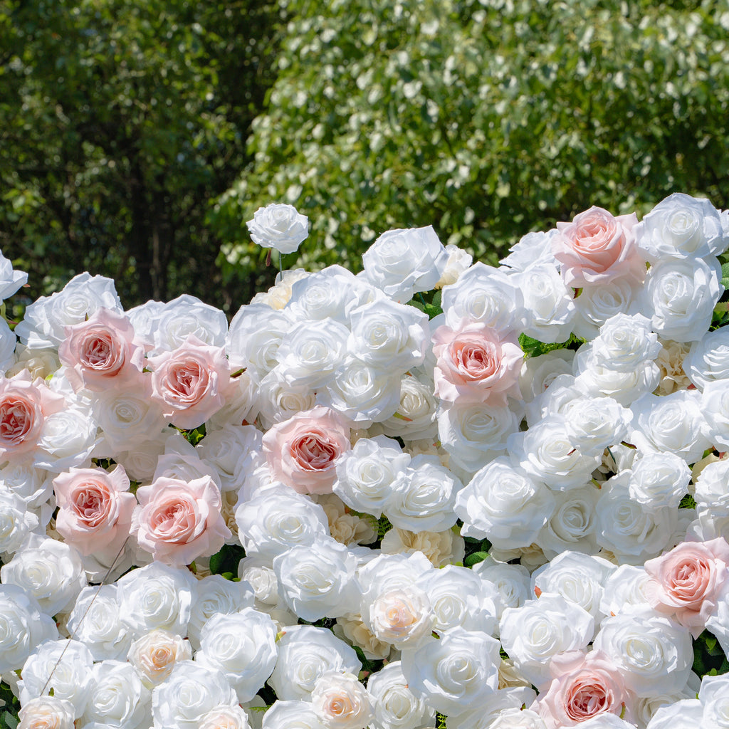 Paisley：5D Fabric Artificial rolling up curtain flower wall (Ready to ship) Rose Morning