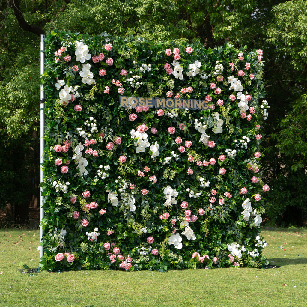 Patricia：3D Fabric Artificial rolling up curtain flower wall Free Shipping