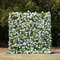 Perla：5D Fabric Artificial rolling up curtain flower wall Free Shipping