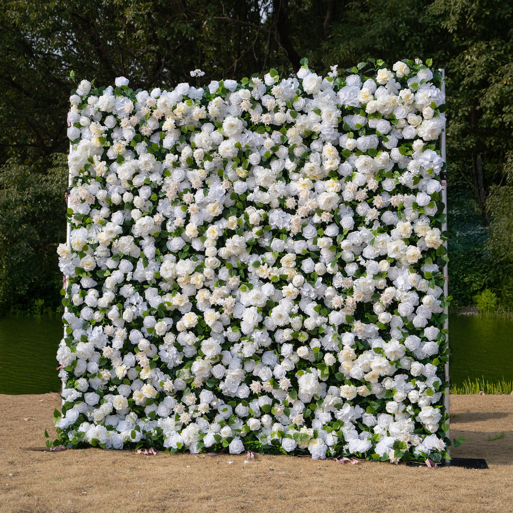 Piper：3D Fabric Artificial rolling up curtain flower wall Free Shipping