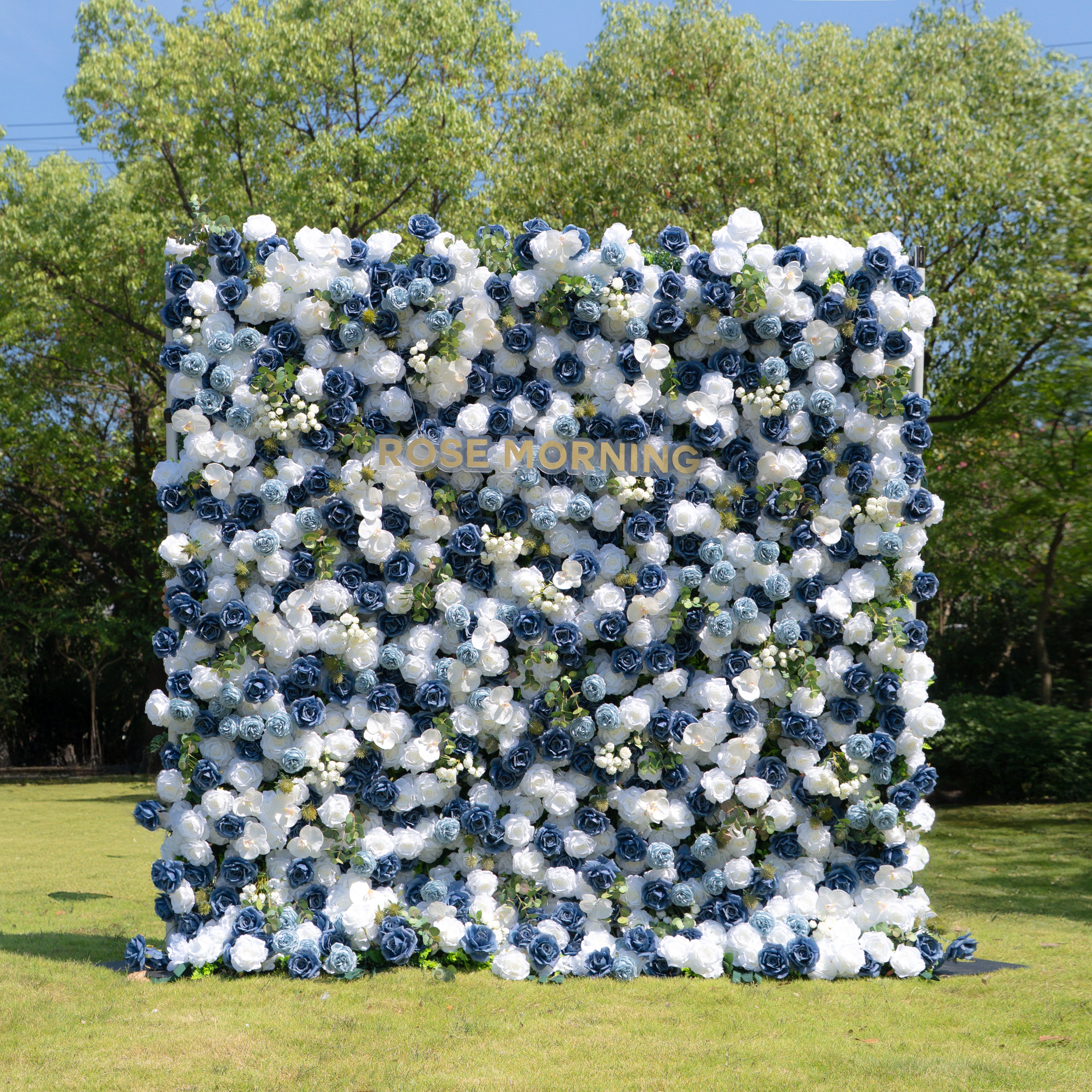 Precious：5D Fabric Artificial rolling up curtain flower wall Free Shipping
