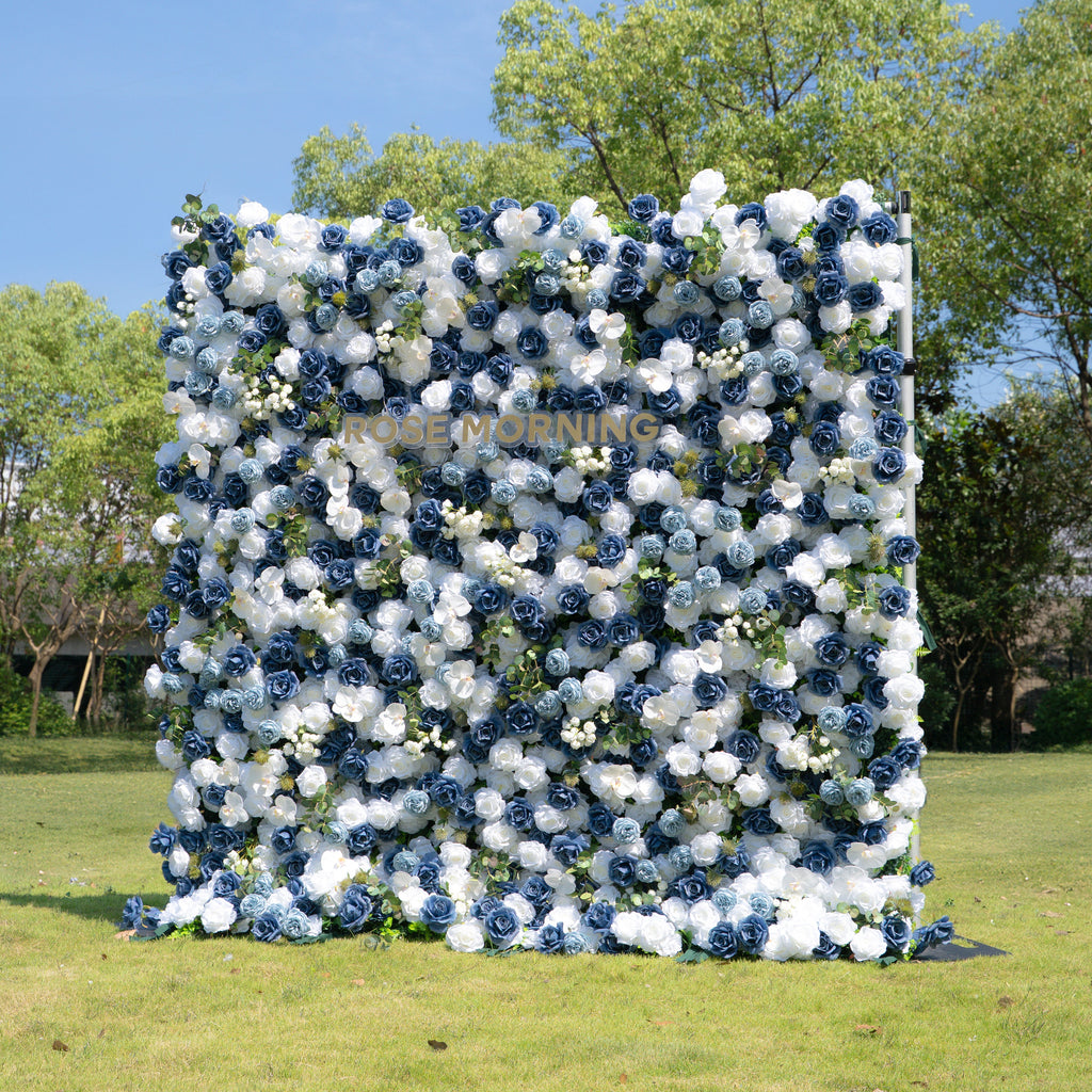 Precious：5D Fabric Artificial rolling up curtain flower wall Free Shipping