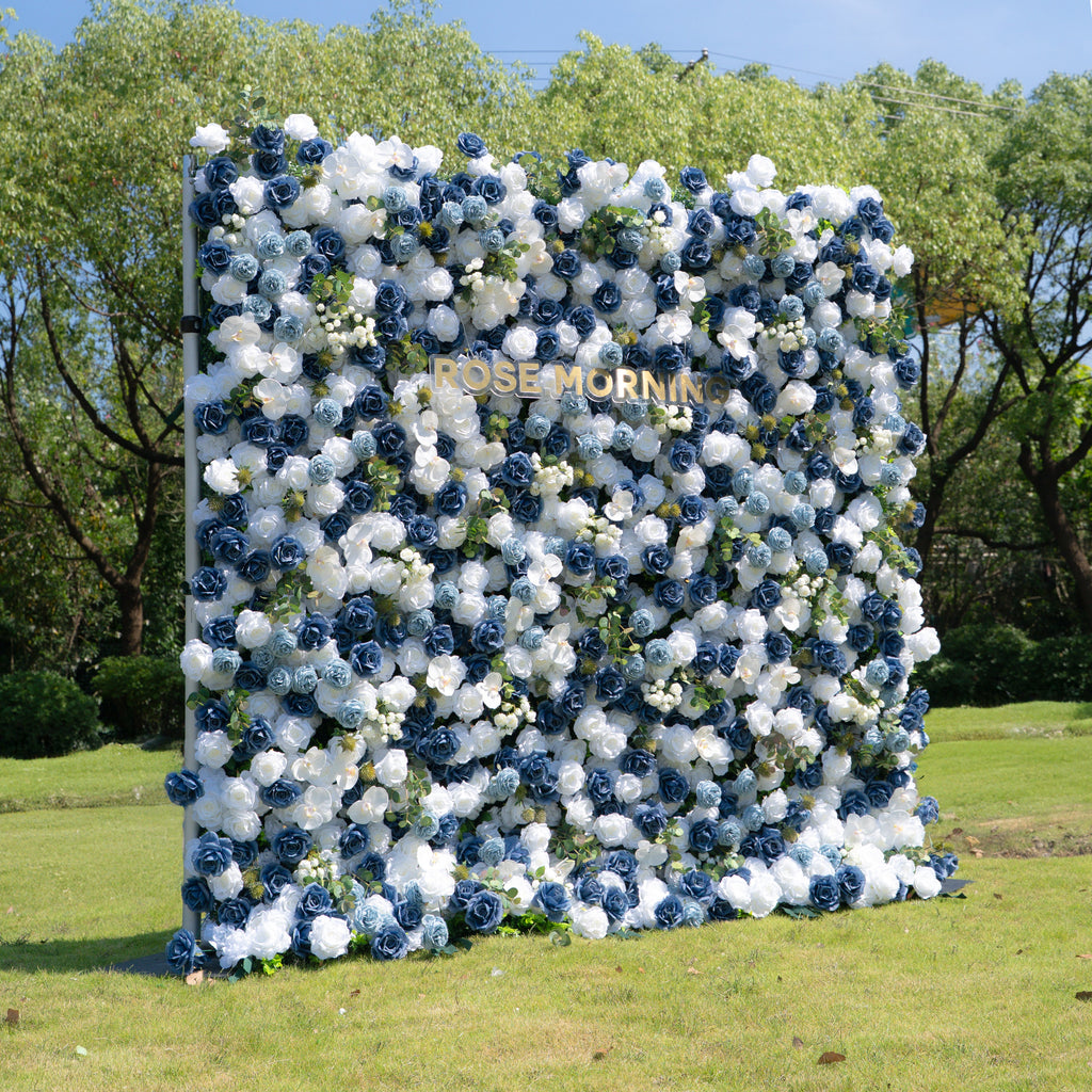 Precious：5D Fabric Artificial rolling up curtain flower wall Free Shipping