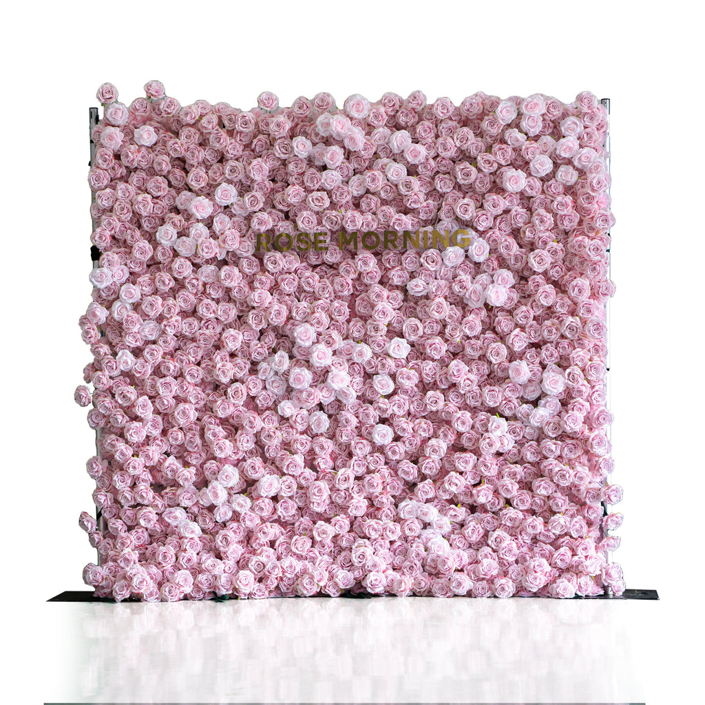 Promise：3D Fabric Artificial rolling up curtain flower wall Free Shipping