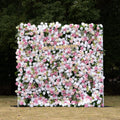 Queena：4D Fabric Artificial zip up curtain flower wall 8ft*8ft Free Shipping