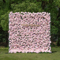 Querido：3D Fabric Artificial rolling up curtain flower wall Free Shipping