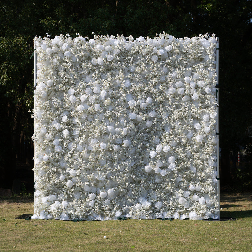 Shimmer Baby Breath wall：3D Fabric Artificial rolling up curtain flower wall(In US Stock 5-7 Days Delivered) Free Shipping