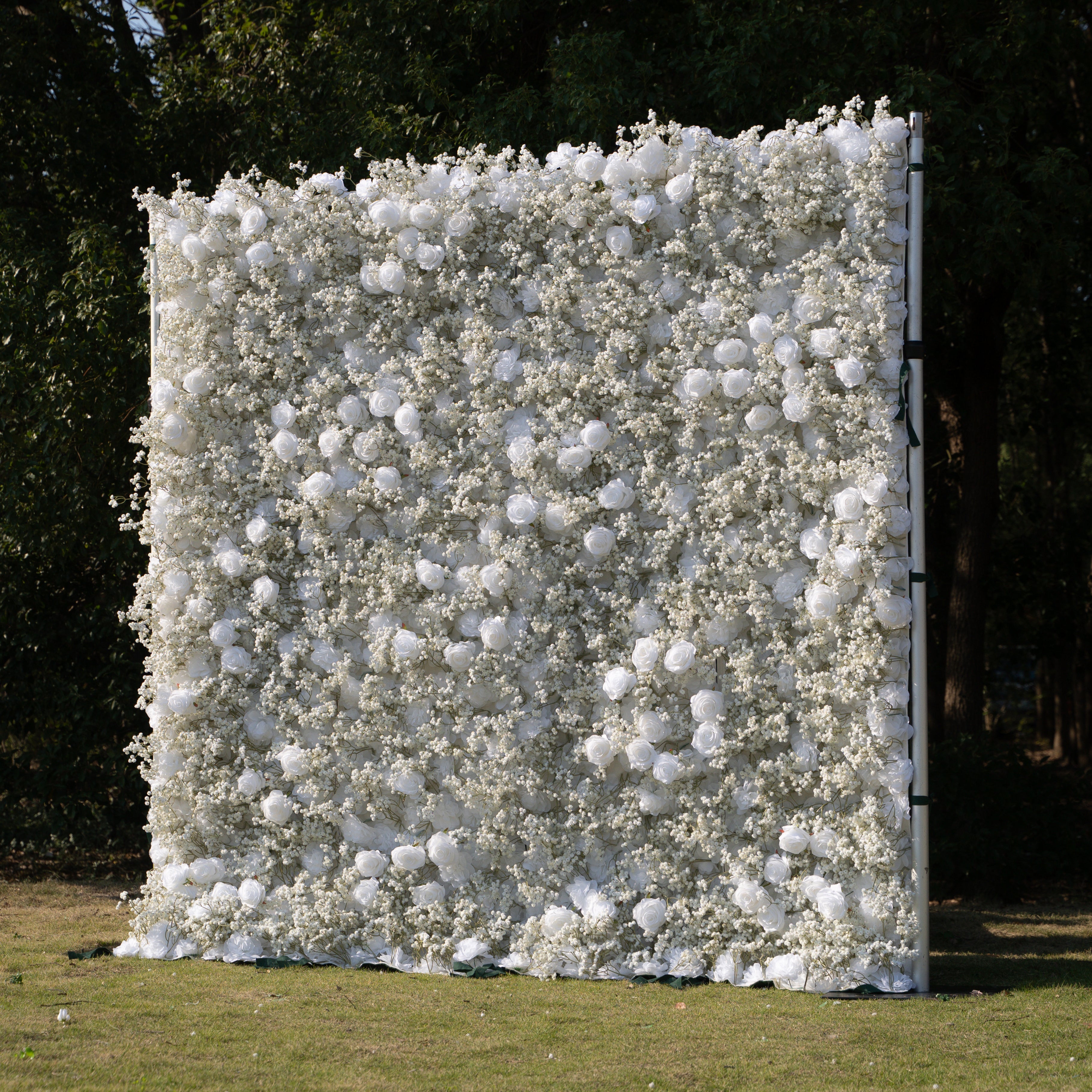 Shimmer Baby Breath wall：3D Fabric Artificial rolling up curtain flower wall(In US Stock 5-7 Days Delivered) Free Shipping