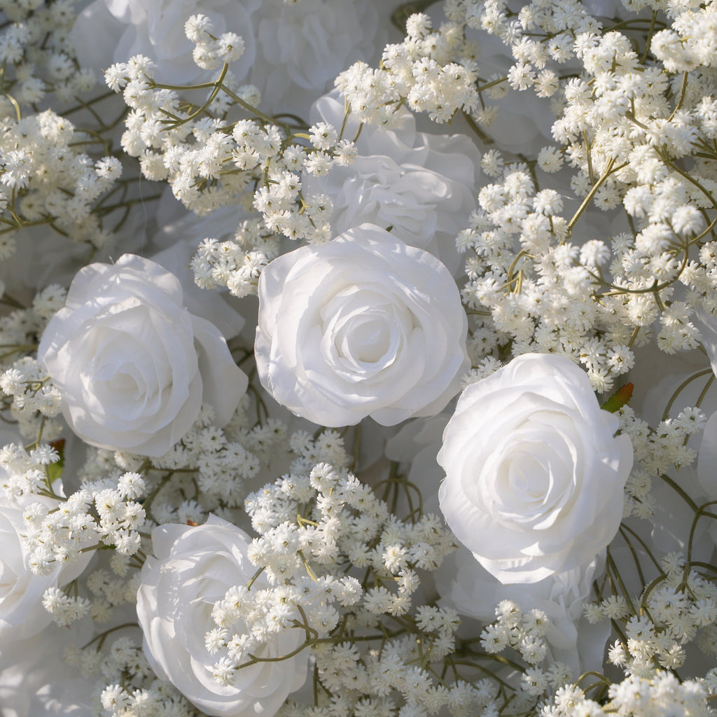 Shimmer Baby Breath wall：3D Fabric Artificial rolling up curtain flower wall(In US Stock 5-7 Days Delivered) Free Shipping