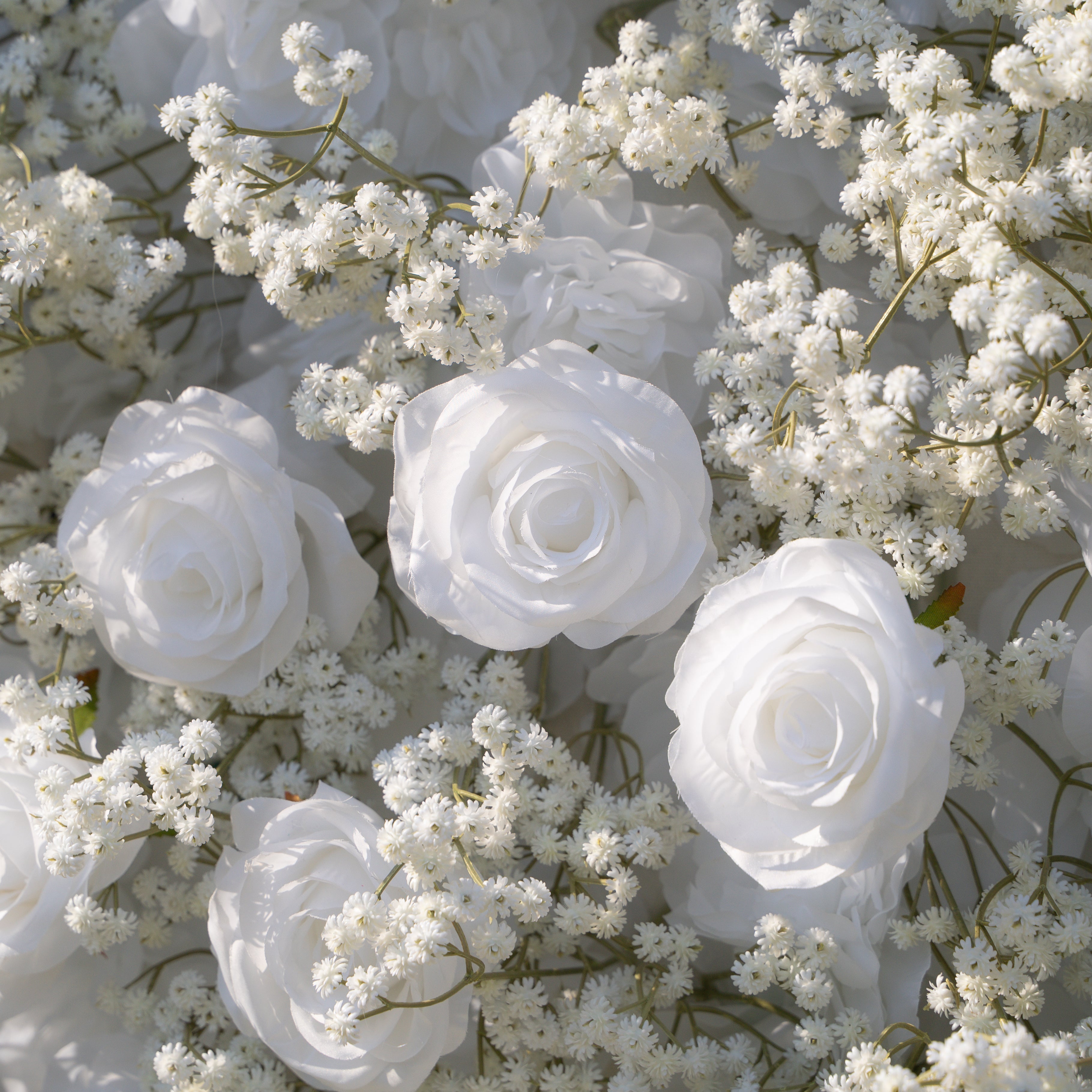 Shimmer Baby Breath wall：3D Fabric Artificial rolling up curtain flower wall(In US Stock 5-7 Days Delivered) Free Shipping