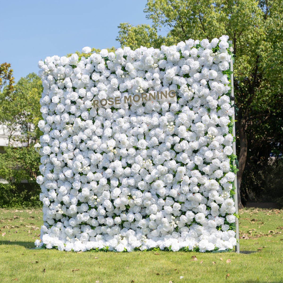 Shy 3D White Flower Wall - Minimalist Wedding Backdrop 8ft×8ft(In US Stock 7-10 Days) Free Shipping