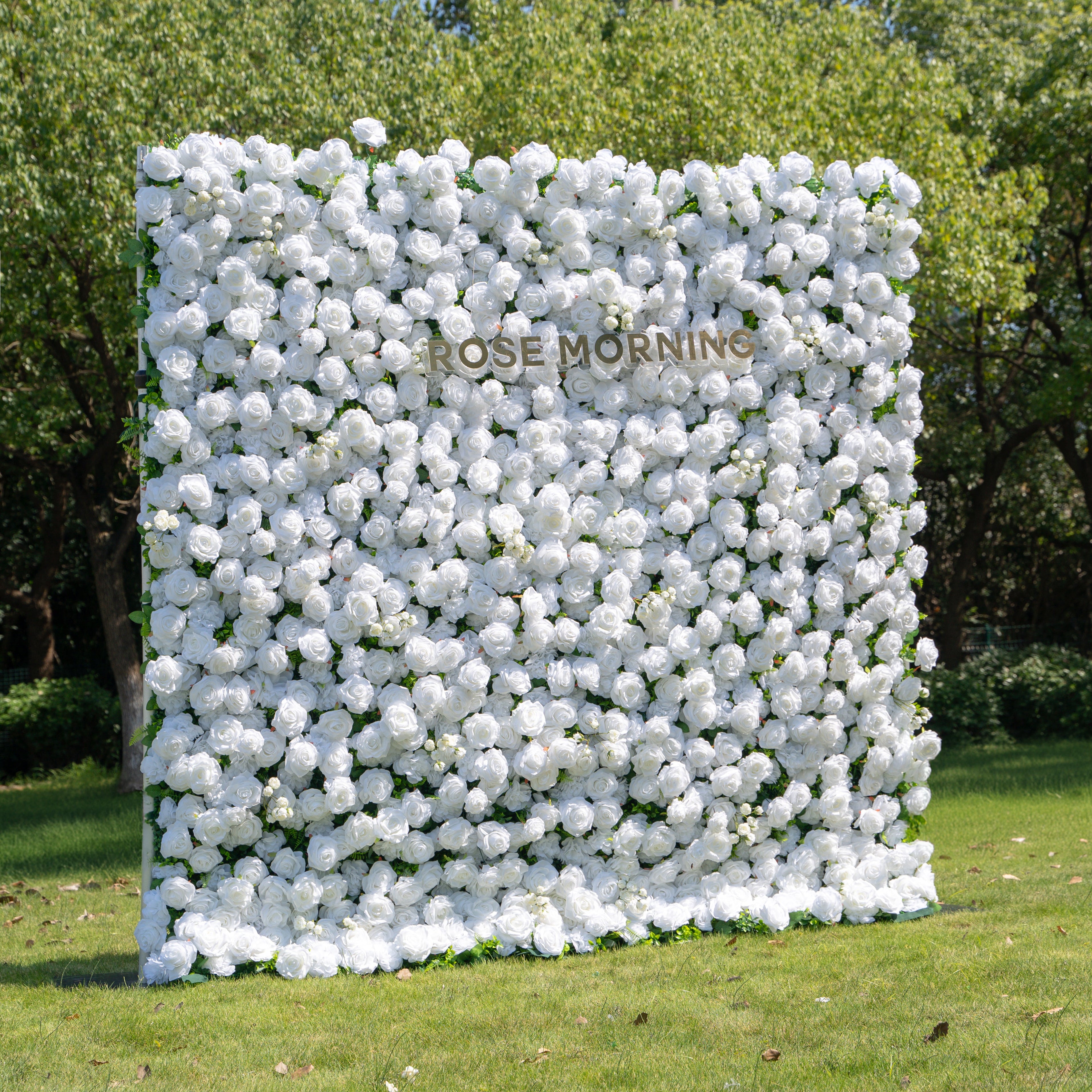 Shy 3D White Flower Wall - Minimalist Wedding Backdrop 8ft×8ft(In US Stock 7-10 Days) Free Shipping