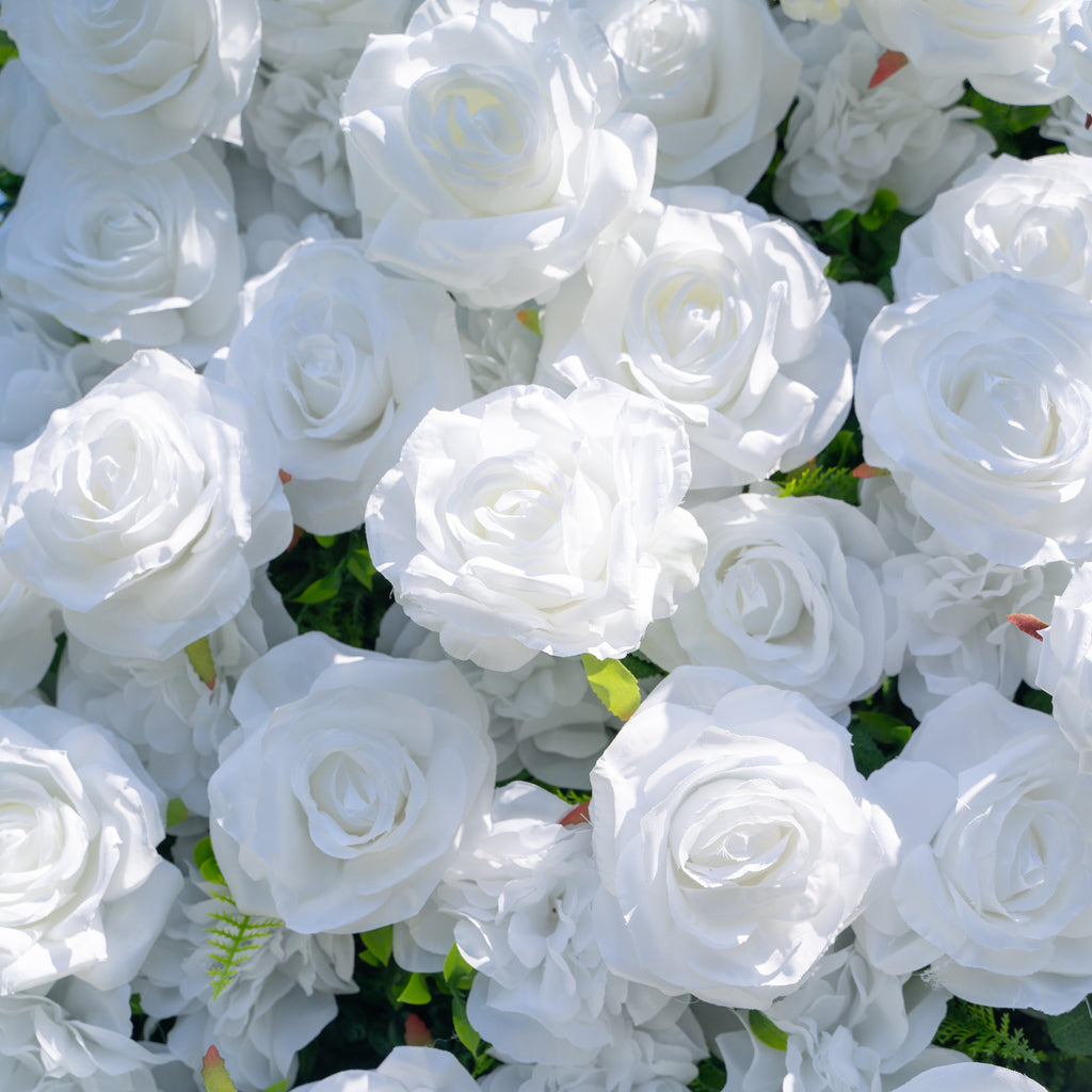 Shy 3D White Flower Wall - Minimalist Wedding Backdrop 8ft×8ft(In US Stock 7-10 Days) Free Shipping