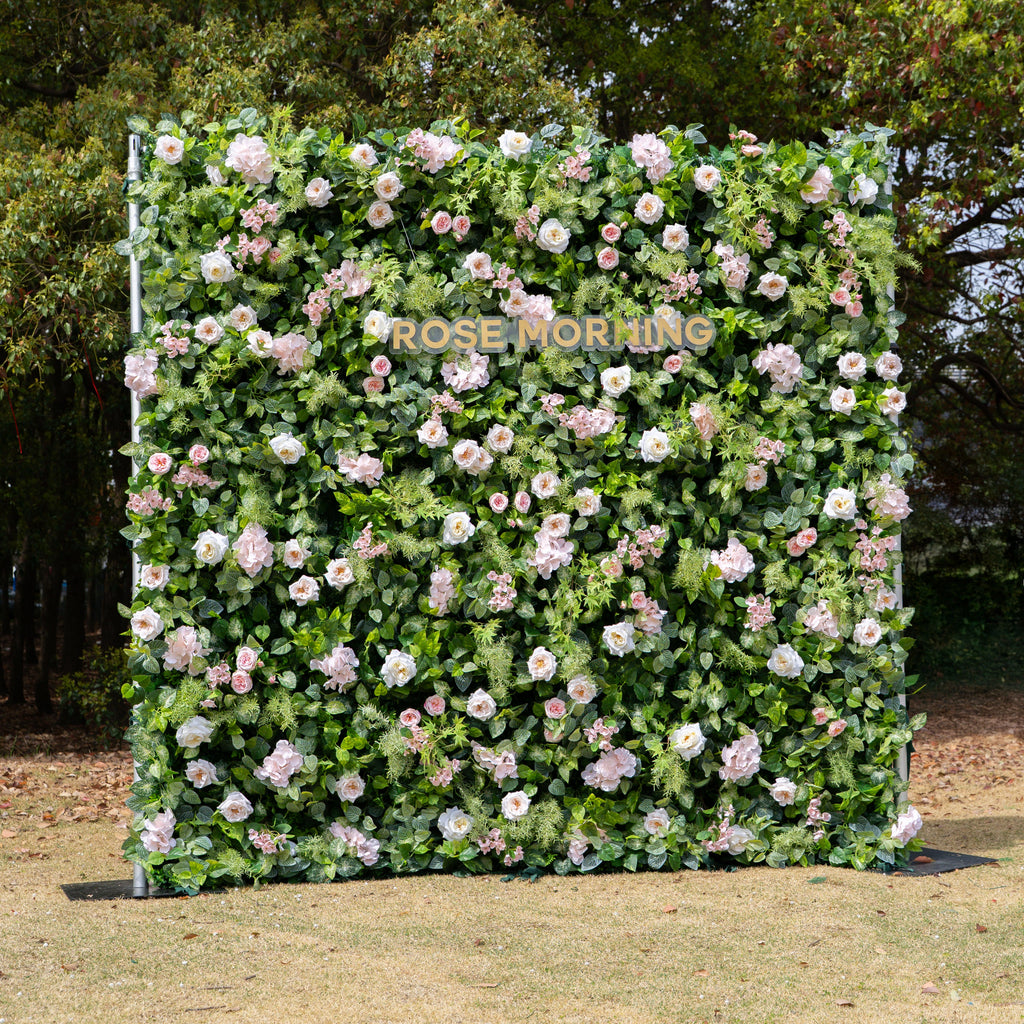 Simona：5D Fabric Artificial rolling up curtain flower wall Free Shipping