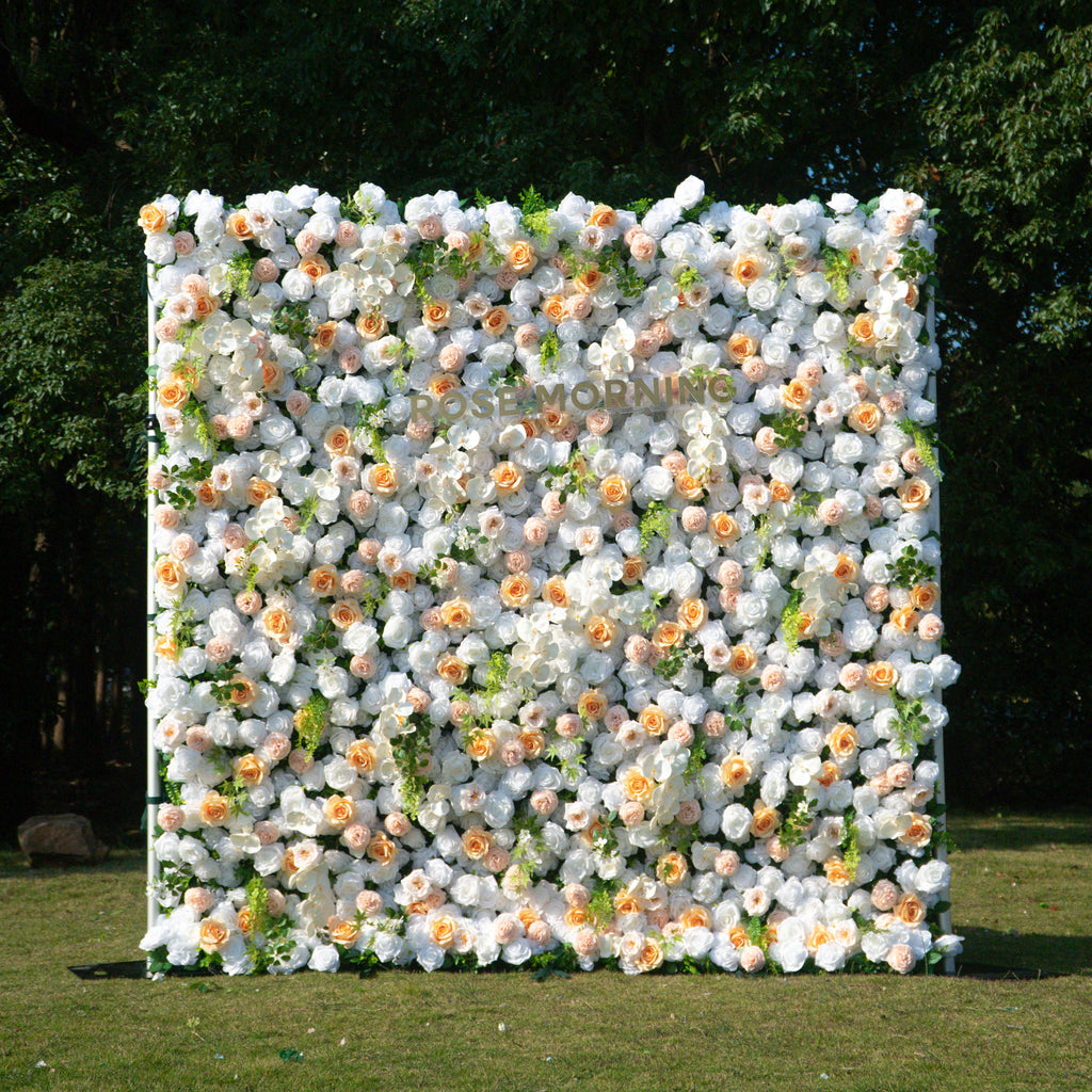 Sweetie：5D Fabric Artificial rolling up curtain flower wall Free Shipping