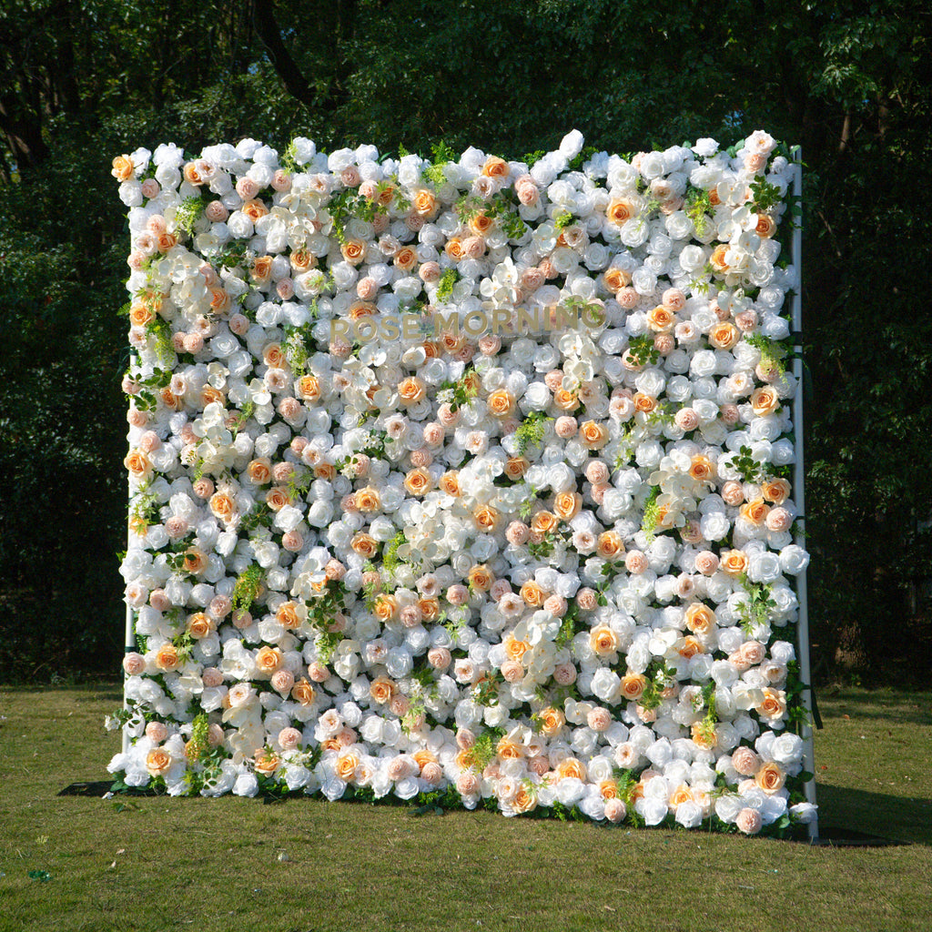 Sweetie：5D Fabric Artificial rolling up curtain flower wall Free Shipping