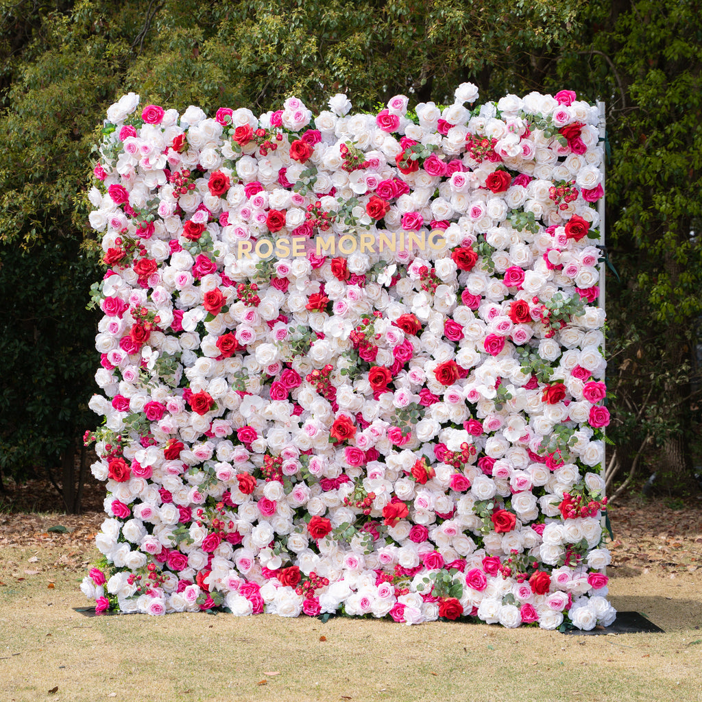 Tami ：5D Fabric Artificial rolling up curtain flower wall (Ready to ship-Only USA) Free Shipping