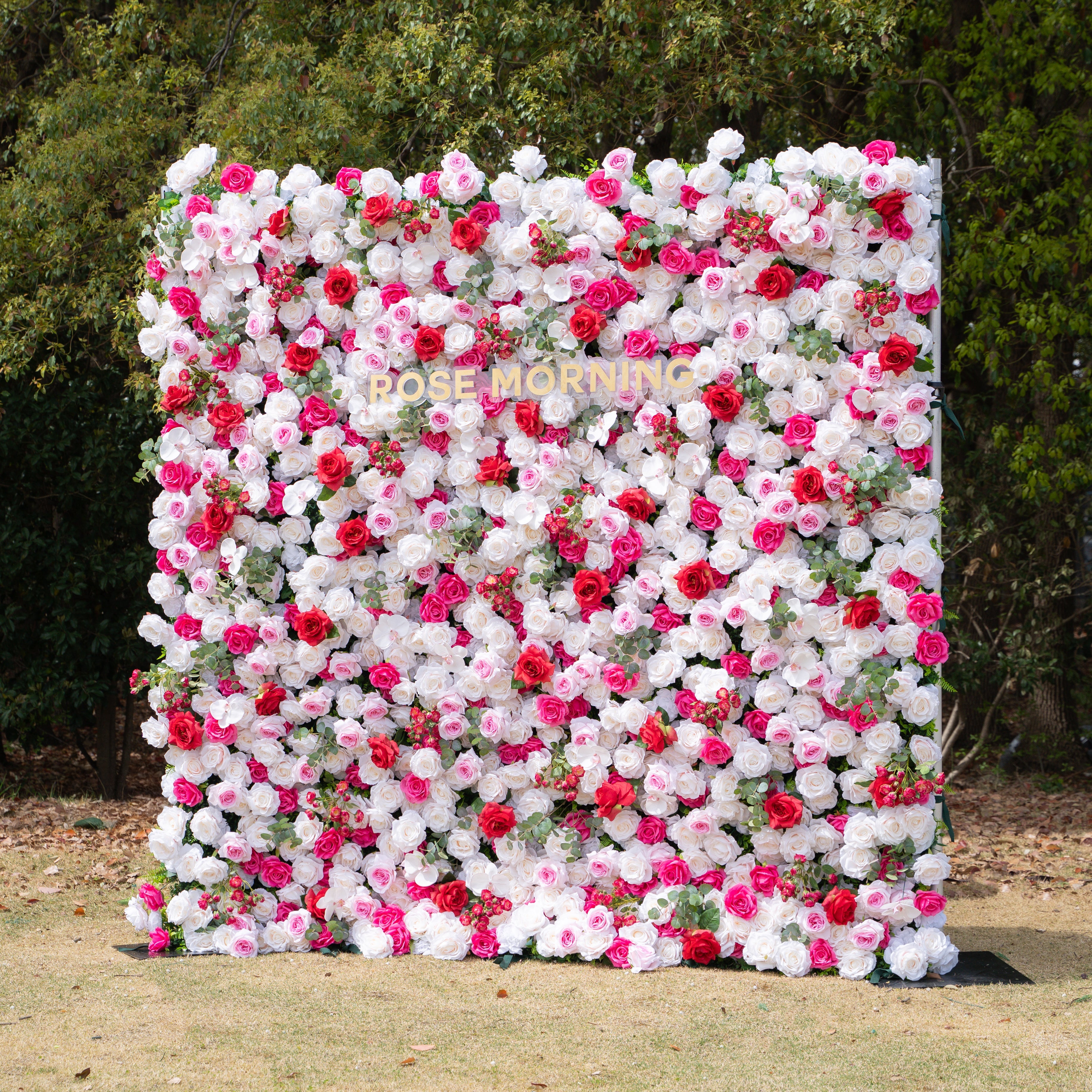 Tami ：5D Fabric Artificial rolling up curtain flower wall (Ready to ship-Only USA) Free Shipping