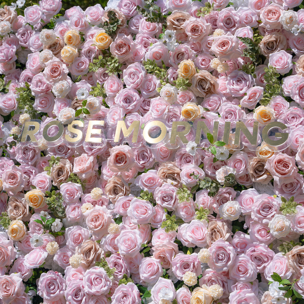 Ti Amo：4D Fabric Artificial rolling up curtain flower wall Free Shipping