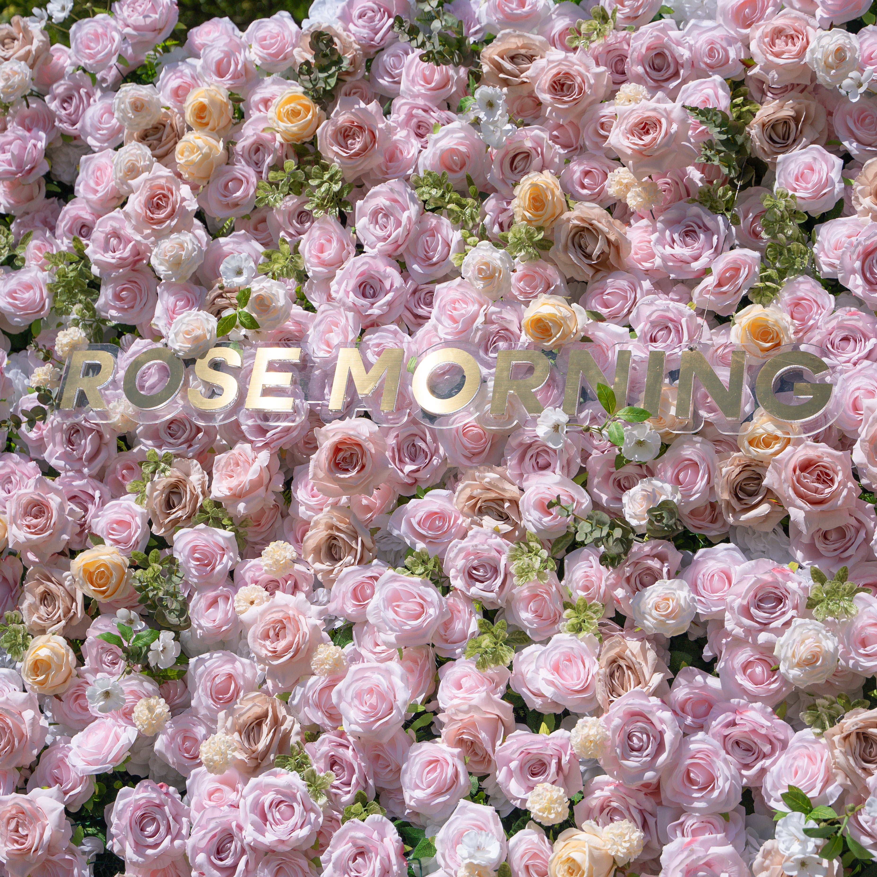 Ti Amo：4D Fabric Artificial rolling up curtain flower wall Free Shipping
