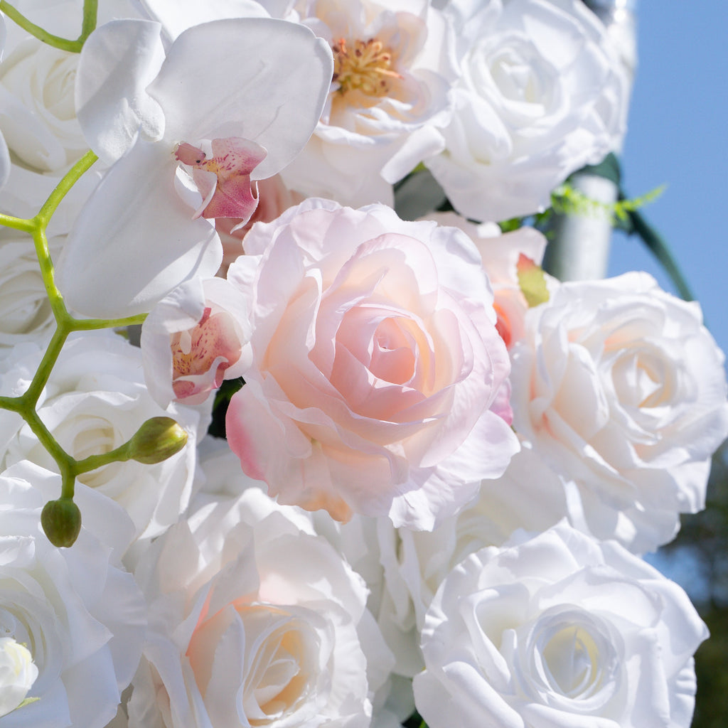 Tiara：5D Fabric Artificial rolling up curtain flower wall Free Shipping