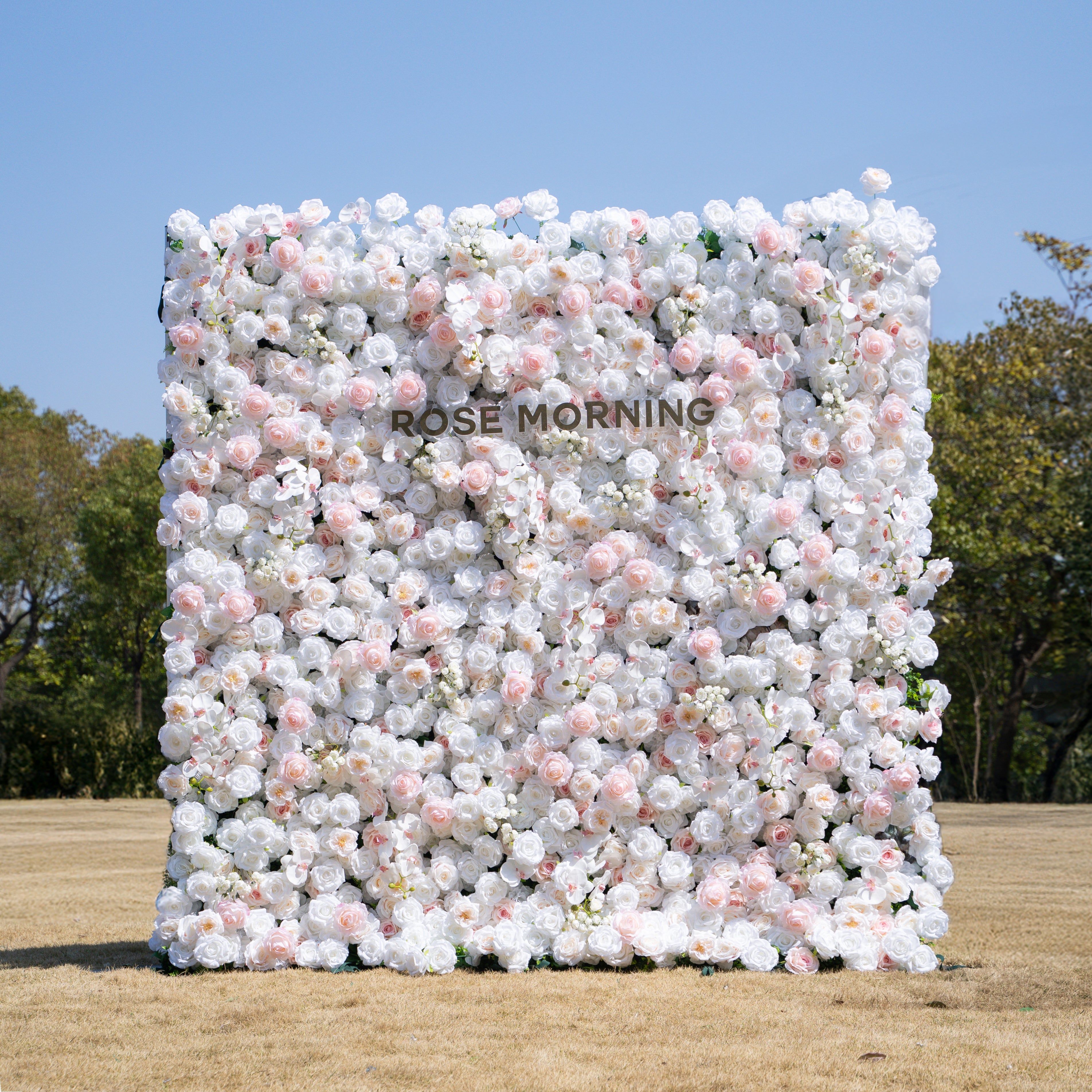 Tiara：5D Fabric Artificial rolling up curtain flower wall Free Shipping