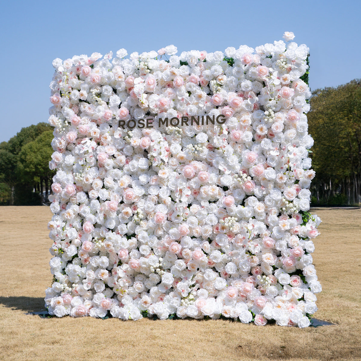 Tiara：5D Fabric Artificial rolling up curtain flower wall Free Shipping